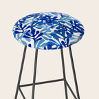 Abstract organic plant leaf shape pattern Stool Gallery Image 2