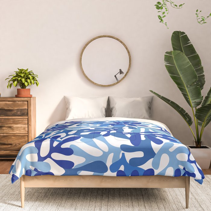 Abstract organic plant leaf shape pattern Comforter Gallery Image 3