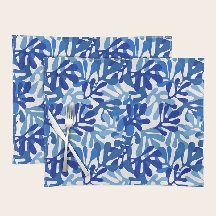 Abstract organic plant leaf shape pattern Placemat Gallery Image 1