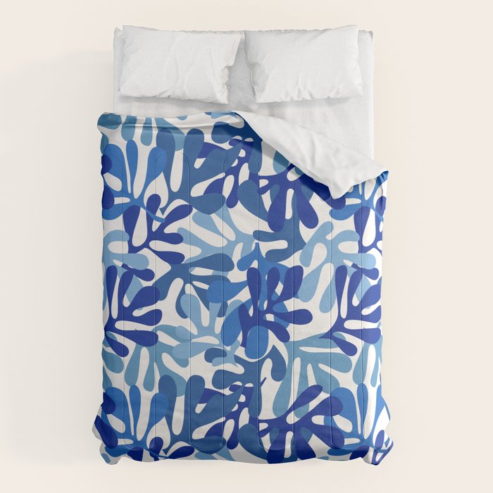 Abstract organic plant leaf shape pattern Comforter Gallery Image 6