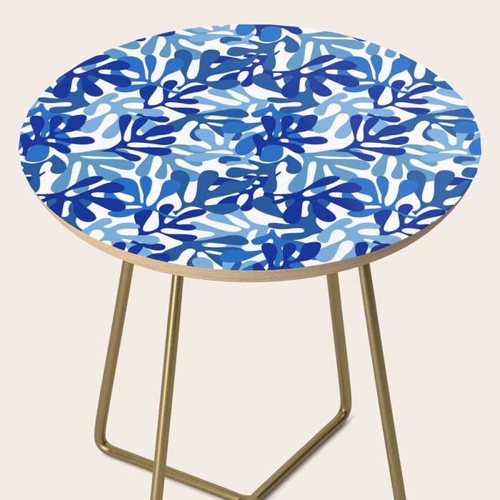 Abstract organic plant leaf shape pattern Side Table Gallery Image 2