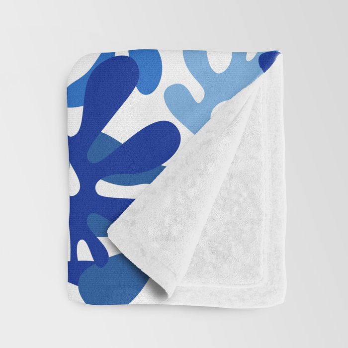 Abstract organic plant leaf shape pattern Throw Blanket Gallery Image 3