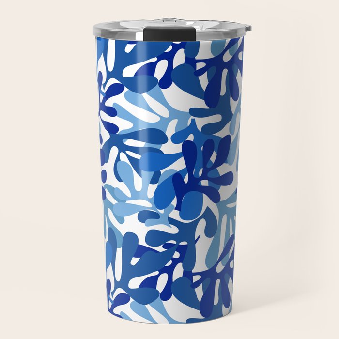 Abstract organic plant leaf shape pattern Travel Mug Gallery Image 1