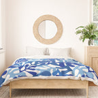 Abstract organic plant leaf shape pattern Duvet Cover Gallery Image 3