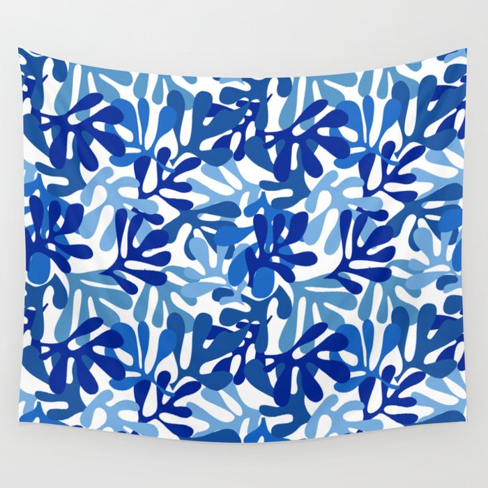 Abstract organic plant leaf shape pattern Wall Tapestry Gallery Image 1