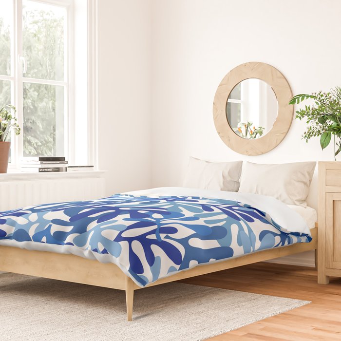 Abstract organic plant leaf shape pattern Duvet Cover Gallery Image 2
