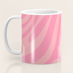 Retro Abstract Wavy Loops Pattern in Pretty Pink Coffee Mug Gallery Image 3