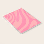 Retro Abstract Wavy Loops Pattern in Pretty Pink Notebook Gallery Image 3