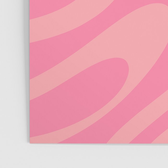Retro Abstract Wavy Loops Pattern in Pretty Pink Poster Gallery Image 3