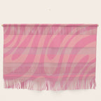 Retro Abstract Wavy Loops Pattern in Pretty Pink Wall Hanging Gallery Image 1