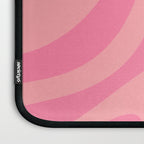 Retro Abstract Wavy Loops Pattern in Pretty Pink Laptop Sleeve Gallery Image 3