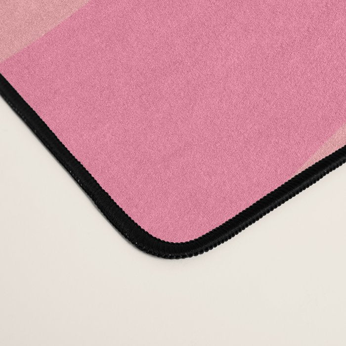Retro Abstract Wavy Loops Pattern in Pretty Pink Desk Mat Gallery Image 4