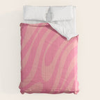 Retro Abstract Wavy Loops Pattern in Pretty Pink Comforter Gallery Image 6