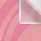 Retro Abstract Wavy Loops Pattern in Pretty Pink Wall Tapestry Gallery Image 3