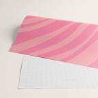 Retro Abstract Wavy Loops Pattern in Pretty Pink Wrapping Paper Gallery Image 2