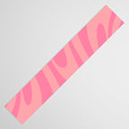 Retro Abstract Wavy Loops Pattern in Pretty Pink Table Runner Gallery Image 3
