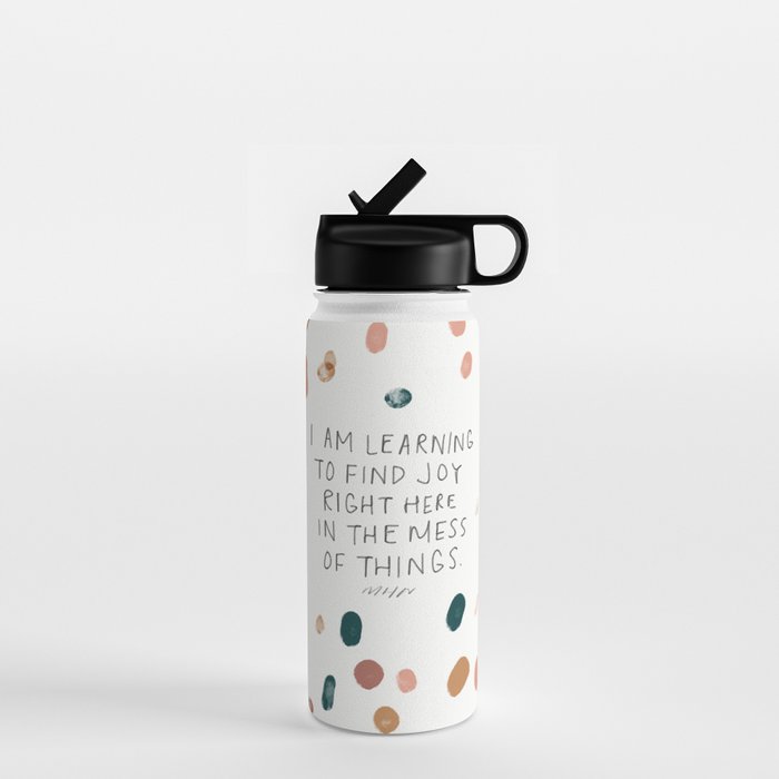 Joy in The Mess Of Things | Polka Dot Design Water Bottle Gallery Image 1