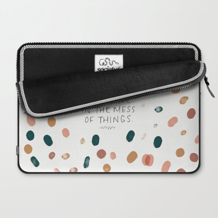 Joy in The Mess Of Things | Polka Dot Design Laptop Sleeve Gallery Image 2