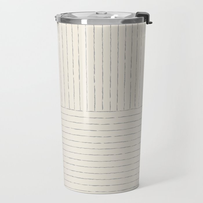 Lines III (Linen Gray) Travel Mug Gallery Image 2