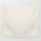 Lines III (Linen Gray) Wall Tapestry Gallery Image 4