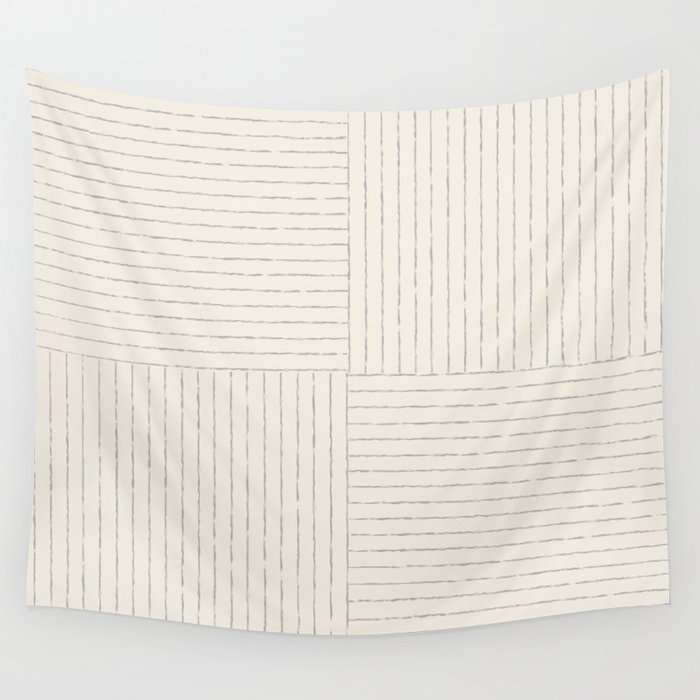 Lines III (Linen Gray) Wall Tapestry Gallery Image 4