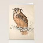 Rock eagle-owl by Elizabeth Gould from "A Century of Birds from the Himalaya Mountains," 1831 Stationery Card Gallery Image 2
