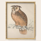 Rock eagle-owl by Elizabeth Gould from "A Century of Birds from the Himalaya Mountains," 1831 Serving Tray Gallery Image 1