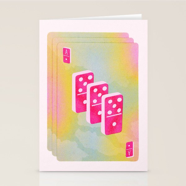 Ace of Dominoes Stationery Card Gallery Image 1