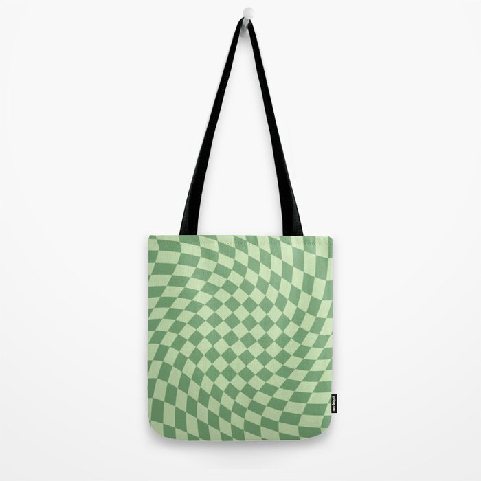 Forest Green Check Tote Bag Gallery Image 2