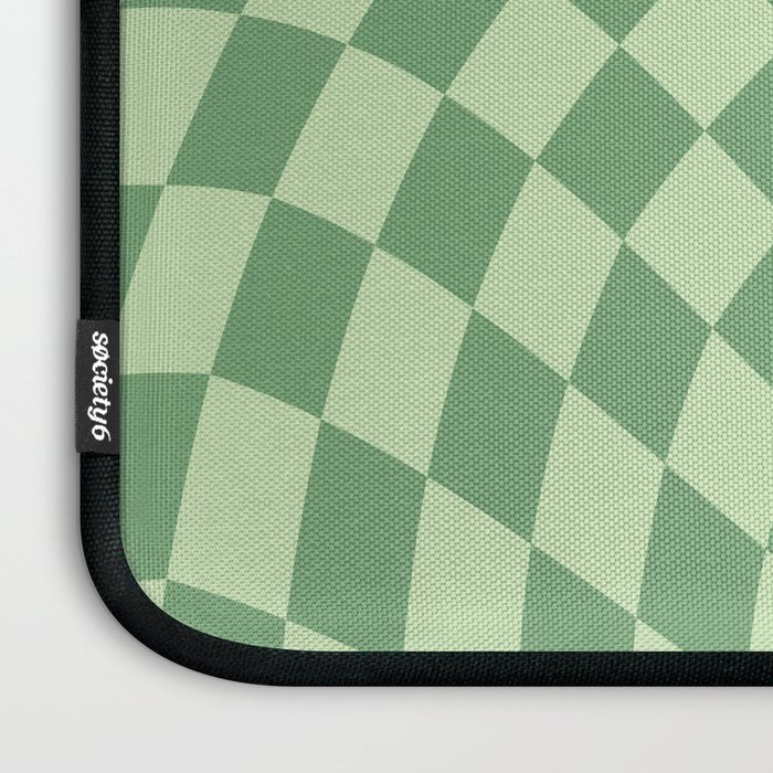 Forest Green Check Laptop Sleeve Gallery Image 3