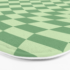 Forest Green Check Bath Mat Gallery Image 3