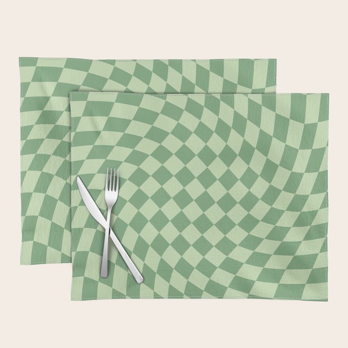 Forest Green Check Placemat Gallery Image 1