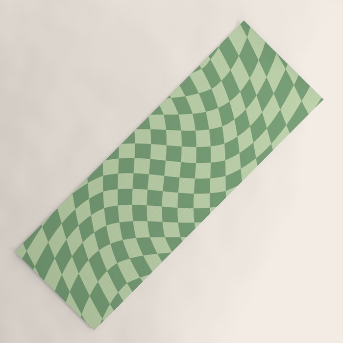Forest Green Check Yoga Mat Gallery Image 1