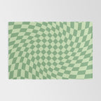 Forest Green Check Rug Gallery Image 2