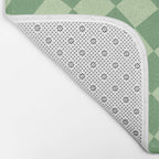 Forest Green Check Bath Mat Gallery Image 2