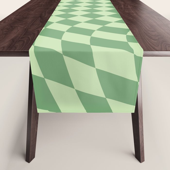 Forest Green Check Table Runner Gallery Image 1