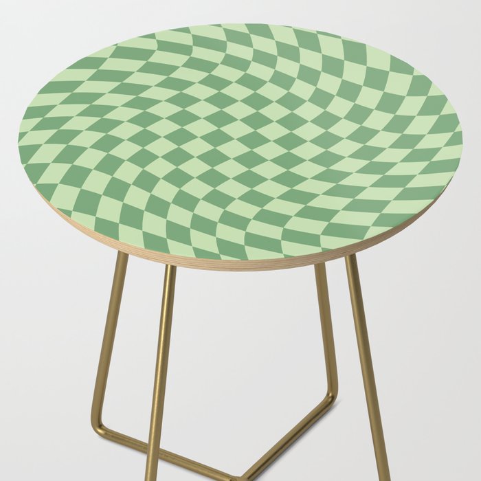 Forest Green Check Side Table Gallery Image 2
