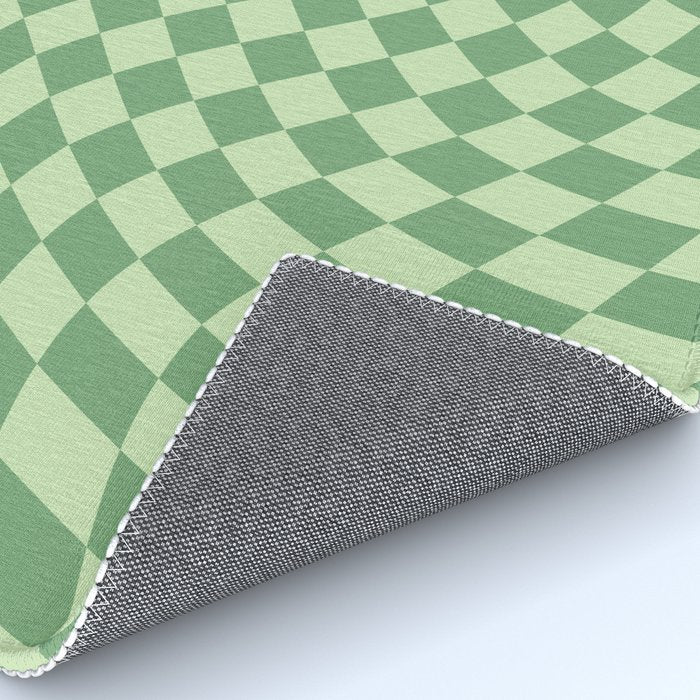 Forest Green Check Rug Gallery Image 4