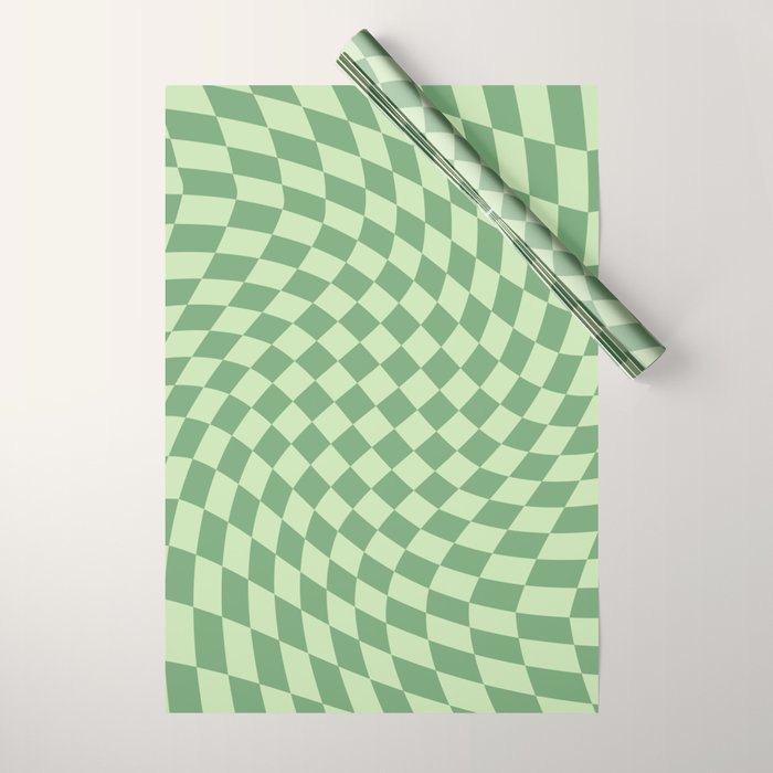 Forest Green Check Wrapping Paper Gallery Image 1