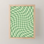 Forest Green Check Mini Art Print Gallery Image 1