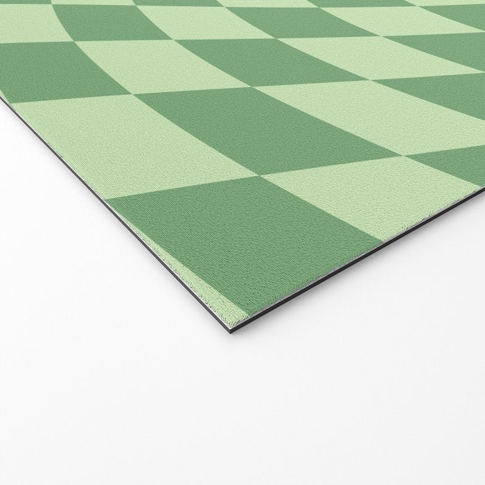 Forest Green Check Welcome Mat Gallery Image 2