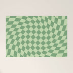 Forest Green Check Welcome Mat Gallery Image 1