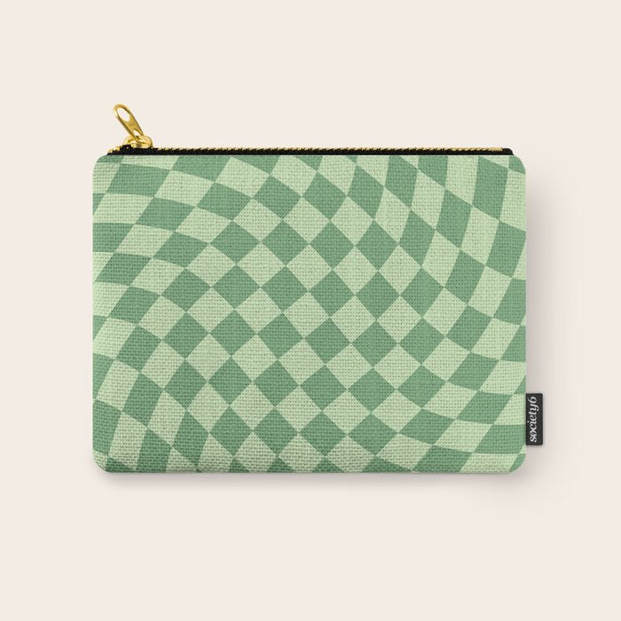 Forest Green Check Carry All Pouch Gallery Image 1