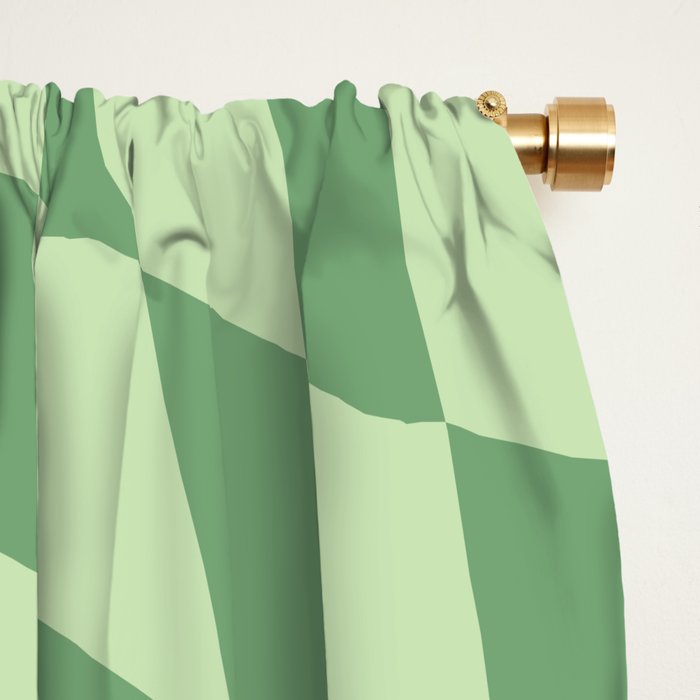 Forest Green Check Window Curtain Gallery Image 2