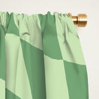 Forest Green Check Window Curtain Gallery Image 2