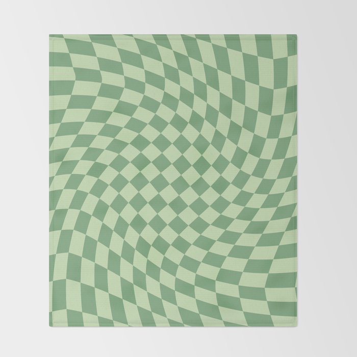 Forest Green Check Throw Blanket Gallery Image 2