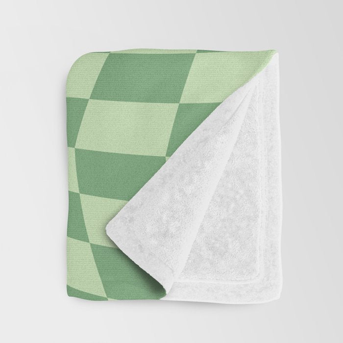 Forest Green Check Throw Blanket Gallery Image 3