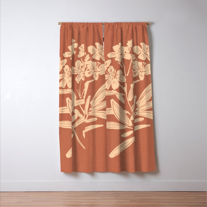 Minimalist Flowers 2 Window Curtain Gallery Image 3