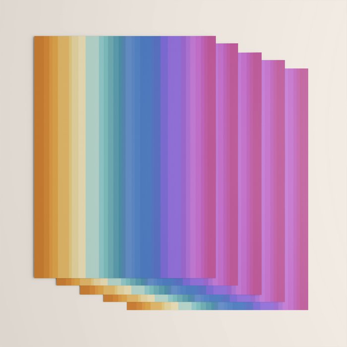 Classic Stripes XVI - Ombre Rainbow Wrapping Paper Gallery Image 3