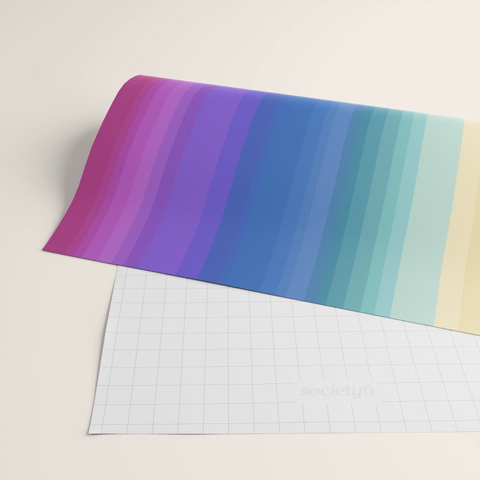 Classic Stripes XVI - Ombre Rainbow Wrapping Paper Gallery Image 2